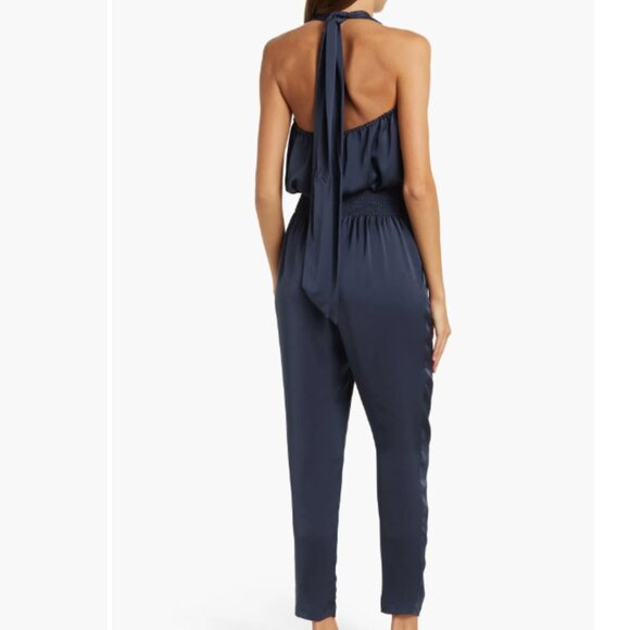 Ramy Brook Kingston Halter Jumpsuit in Navy Size Small NWT - Picture 2 of 5